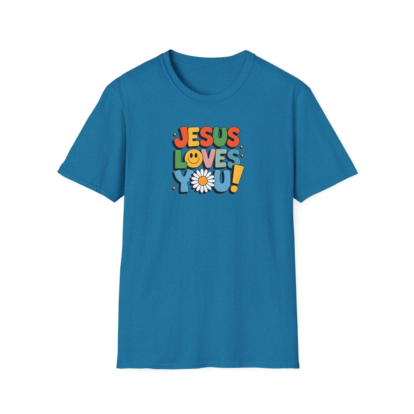 "Jesus Loves You" - Unisex Softstyle T-Shirt – Vibrant Faith-Inspired Tee