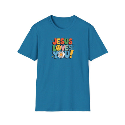 "Jesus Loves You" - Unisex Softstyle T-Shirt – Vibrant Faith-Inspired Tee