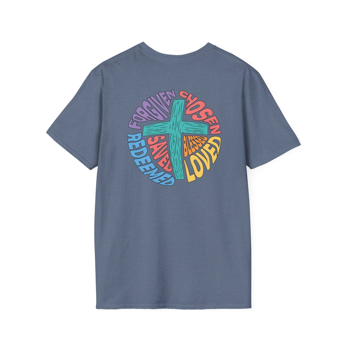 Retro Cross Circle - Unisex Softstyle T-Shirt