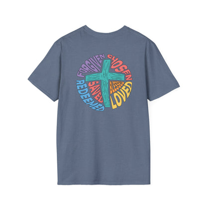 Retro Cross Circle - Unisex Softstyle T-Shirt