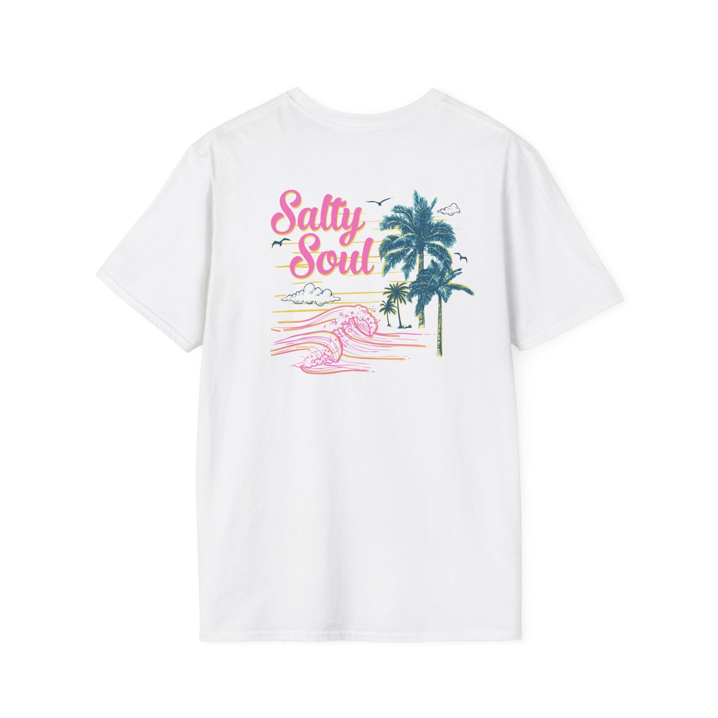 "Salty Soul" Back Print Unisex Softstyle T-Shirt