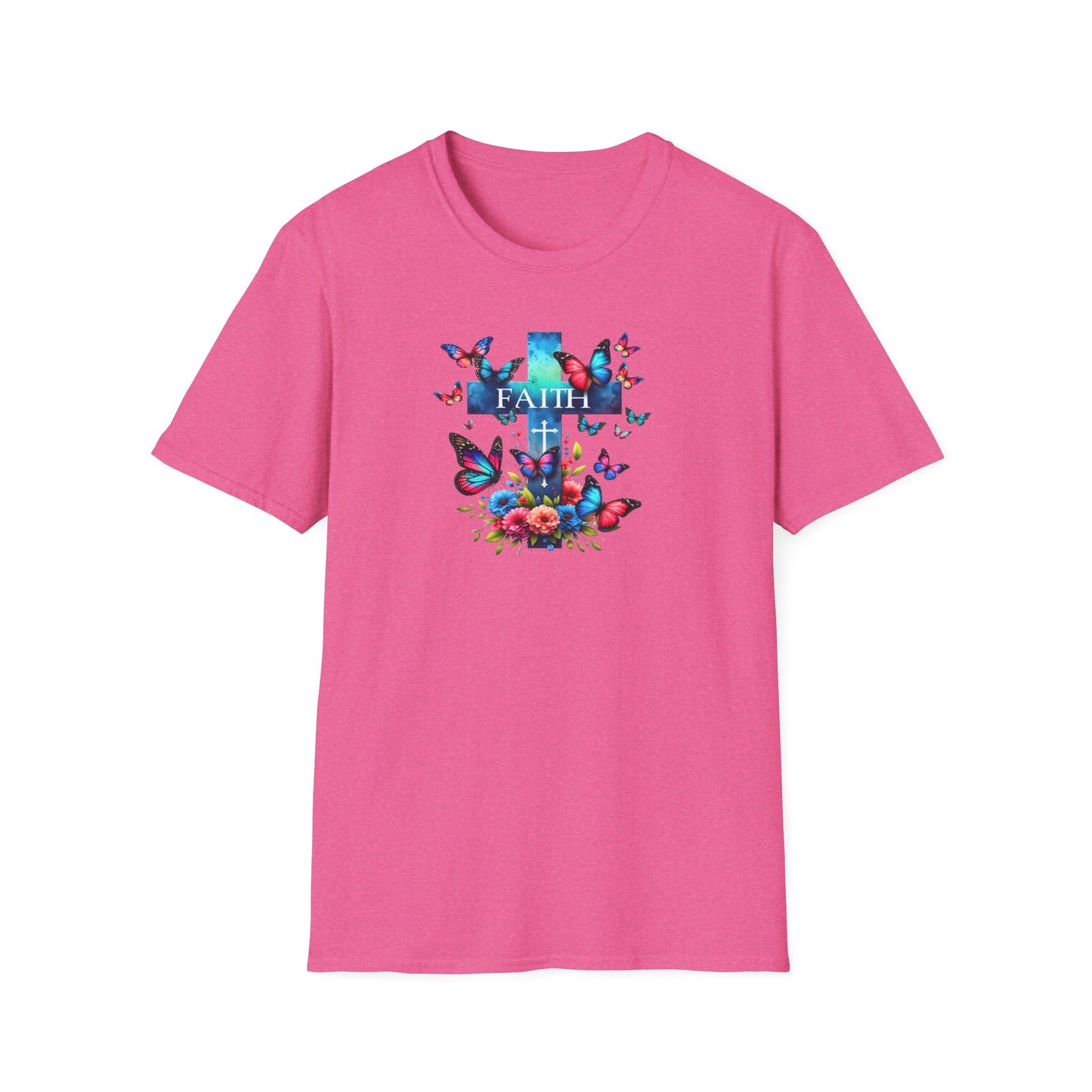 "Faith and Nature" -  Unisex T-Shirt - Christian, Butterfly Design