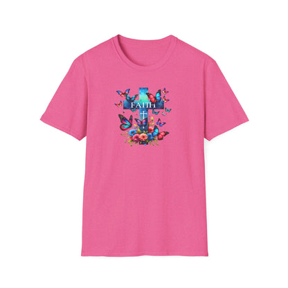 "Faith and Nature" -  Unisex T-Shirt - Christian, Butterfly Design