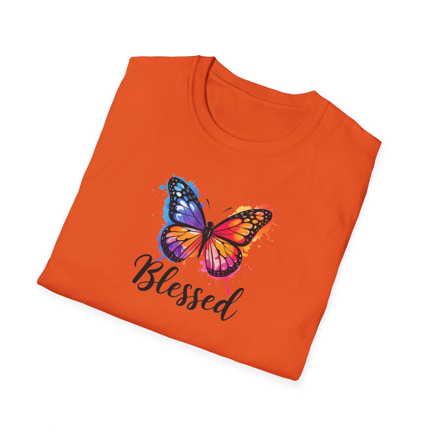 Color Splat Butterfly Unisex Softstyle T-Shirt
