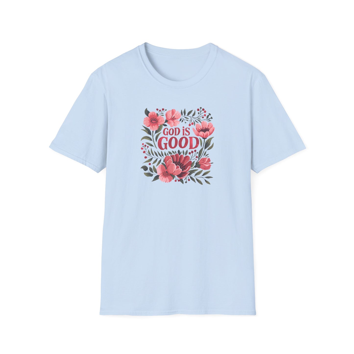 Floral "God is Good" - T-Shirt for Inspirational Wear