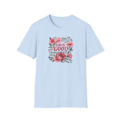Floral "God is Good" - T-Shirt for Inspirational Wear