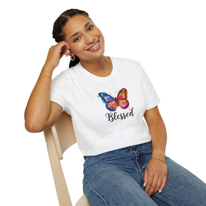 Color Splat Butterfly Unisex Softstyle T-Shirt