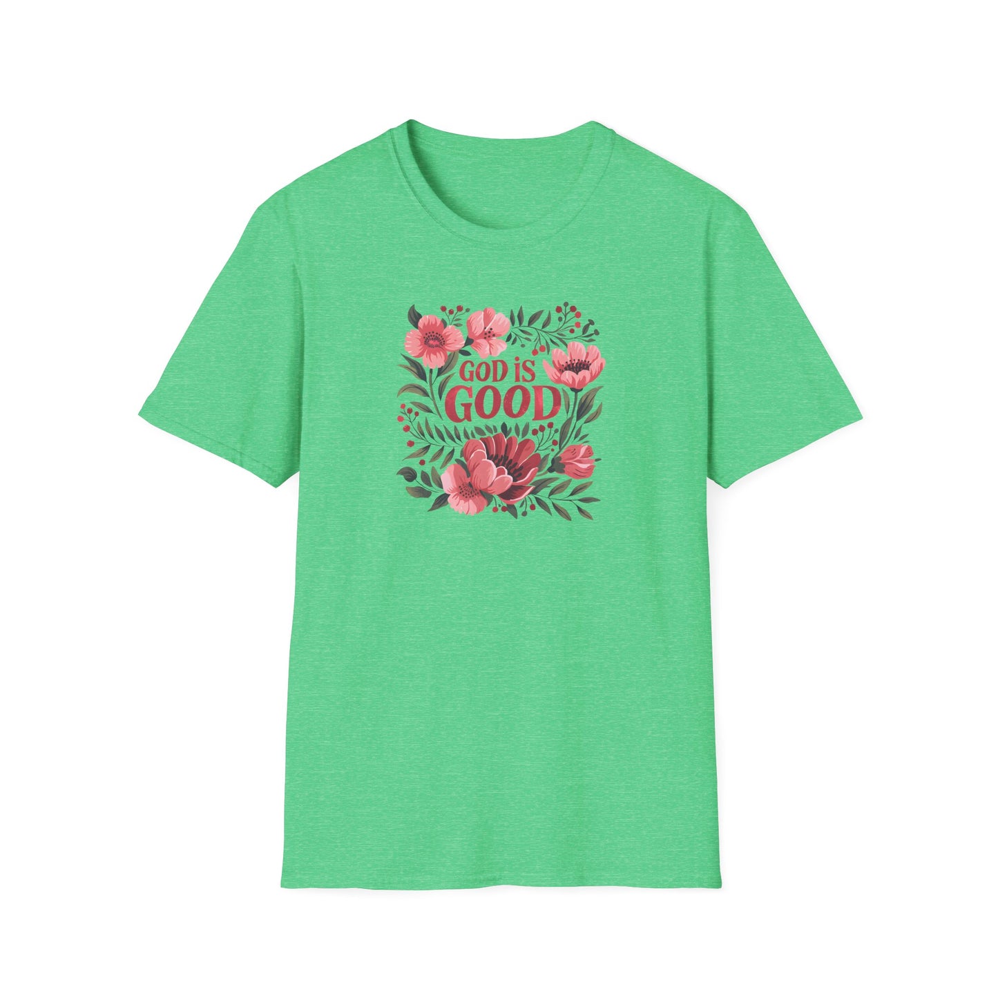 Floral "God is Good" - T-Shirt for Inspirational Wear