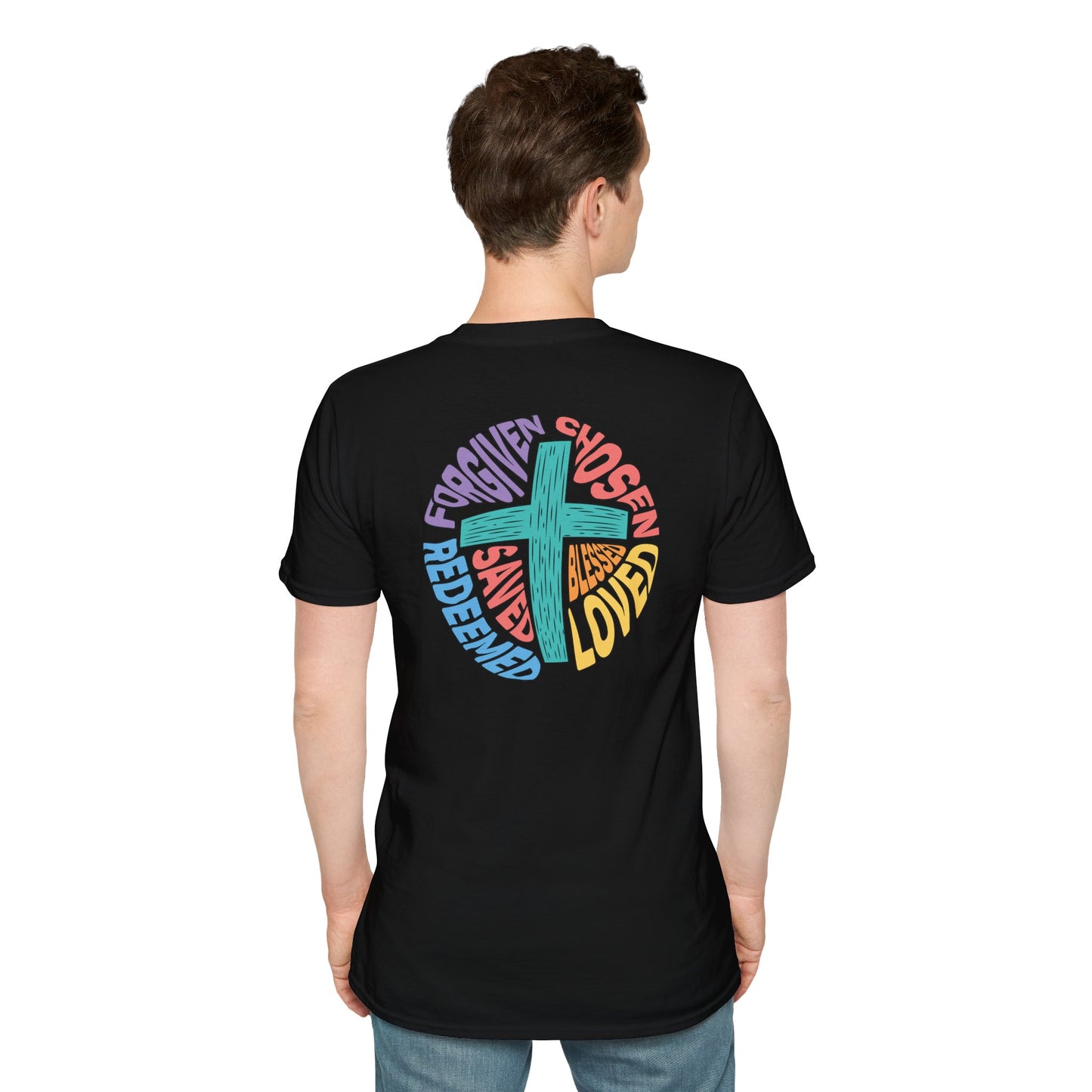 Retro Cross Circle - Unisex Softstyle T-Shirt