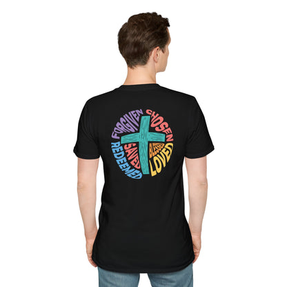 Retro Cross Circle - Unisex Softstyle T-Shirt