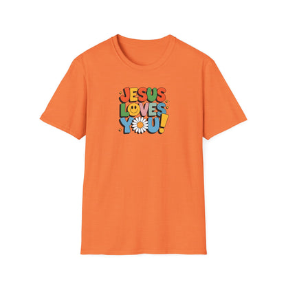"Jesus Loves You" - Unisex Softstyle T-Shirt – Vibrant Faith-Inspired Tee