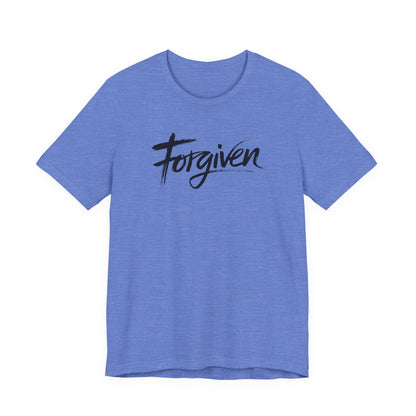 Forgiven Script Tee - Faith-Based Christian Short Sleeve T-Shirt