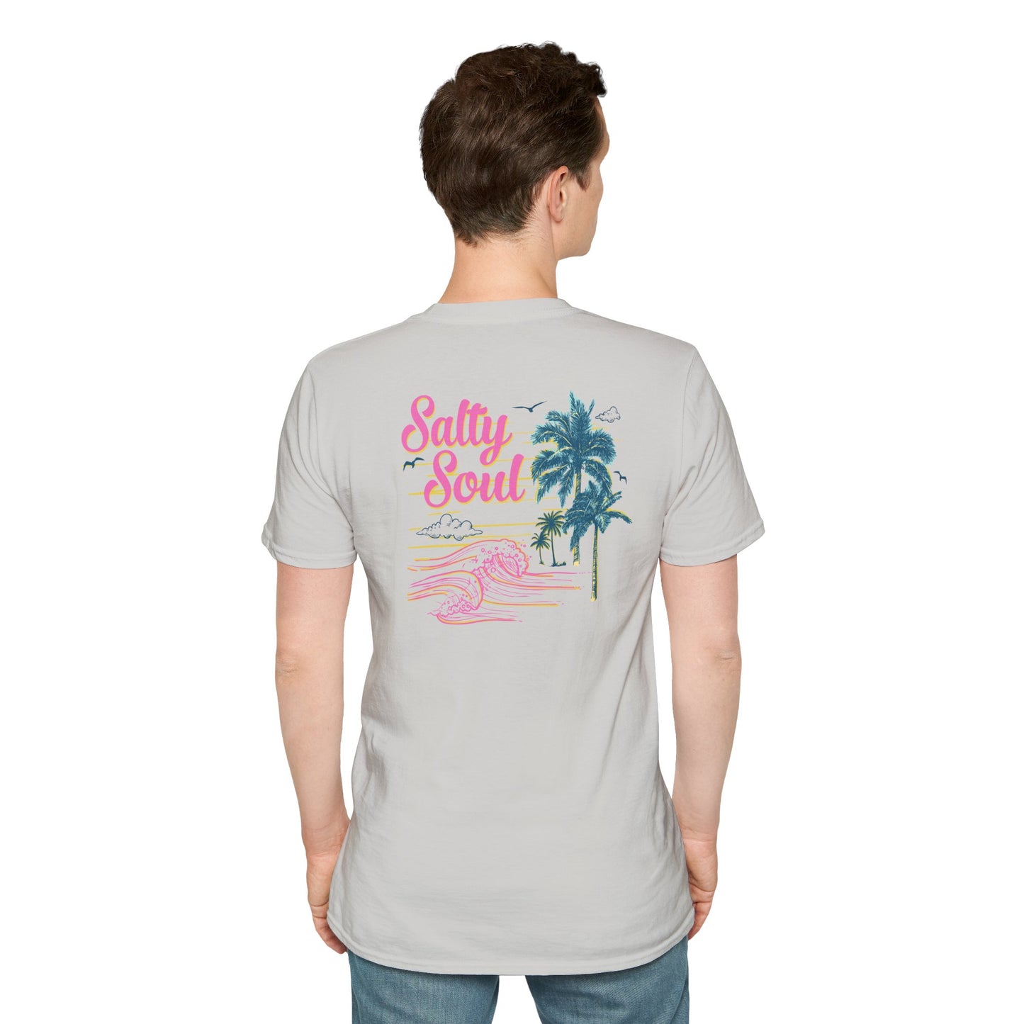 "Salty Soul" Back Print Unisex Softstyle T-Shirt