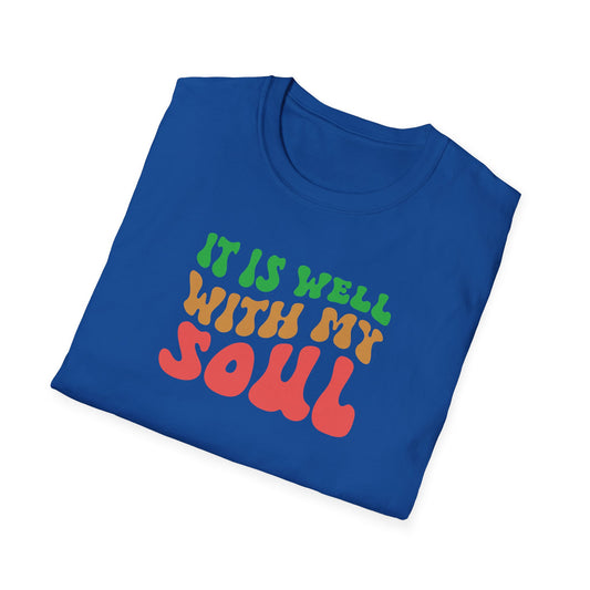 "It Is Well With My Soul" Front Print  Unisex Softstyle T-Shirt