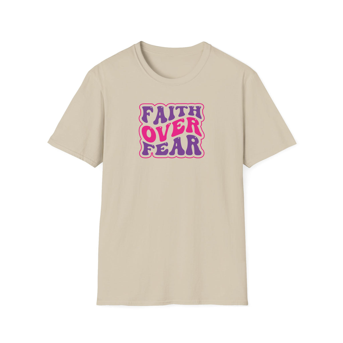 "Faith Over Fear" Groovy Unisex Softstyle T-Shirt