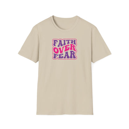 "Faith Over Fear" Groovy Unisex Softstyle T-Shirt