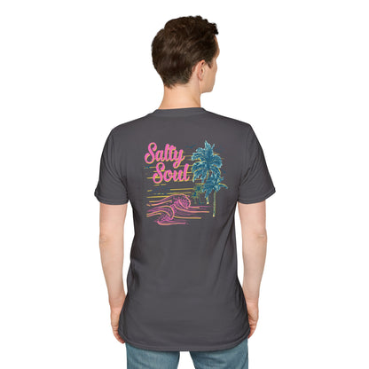 "Salty Soul" Back Print Unisex Softstyle T-Shirt