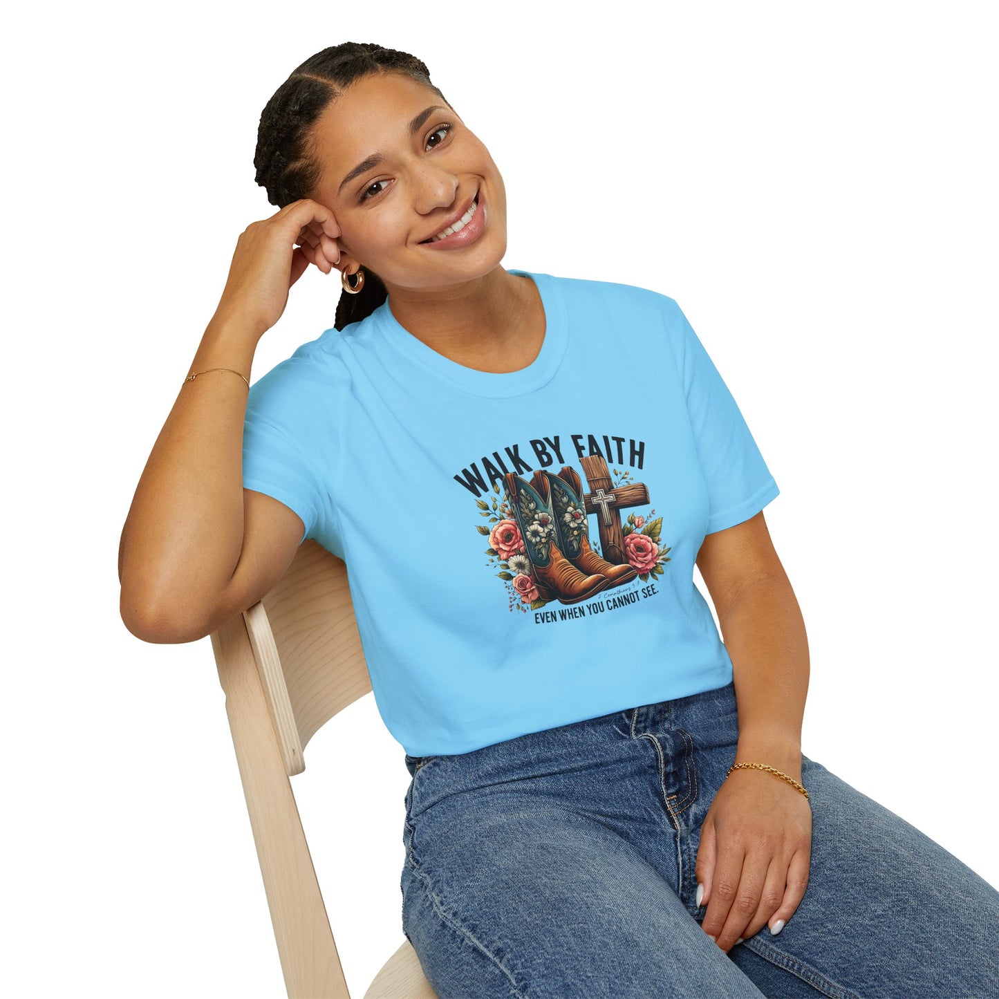 "Walk by Faith" Graphic T-Shirt for Faith-Loving Souls