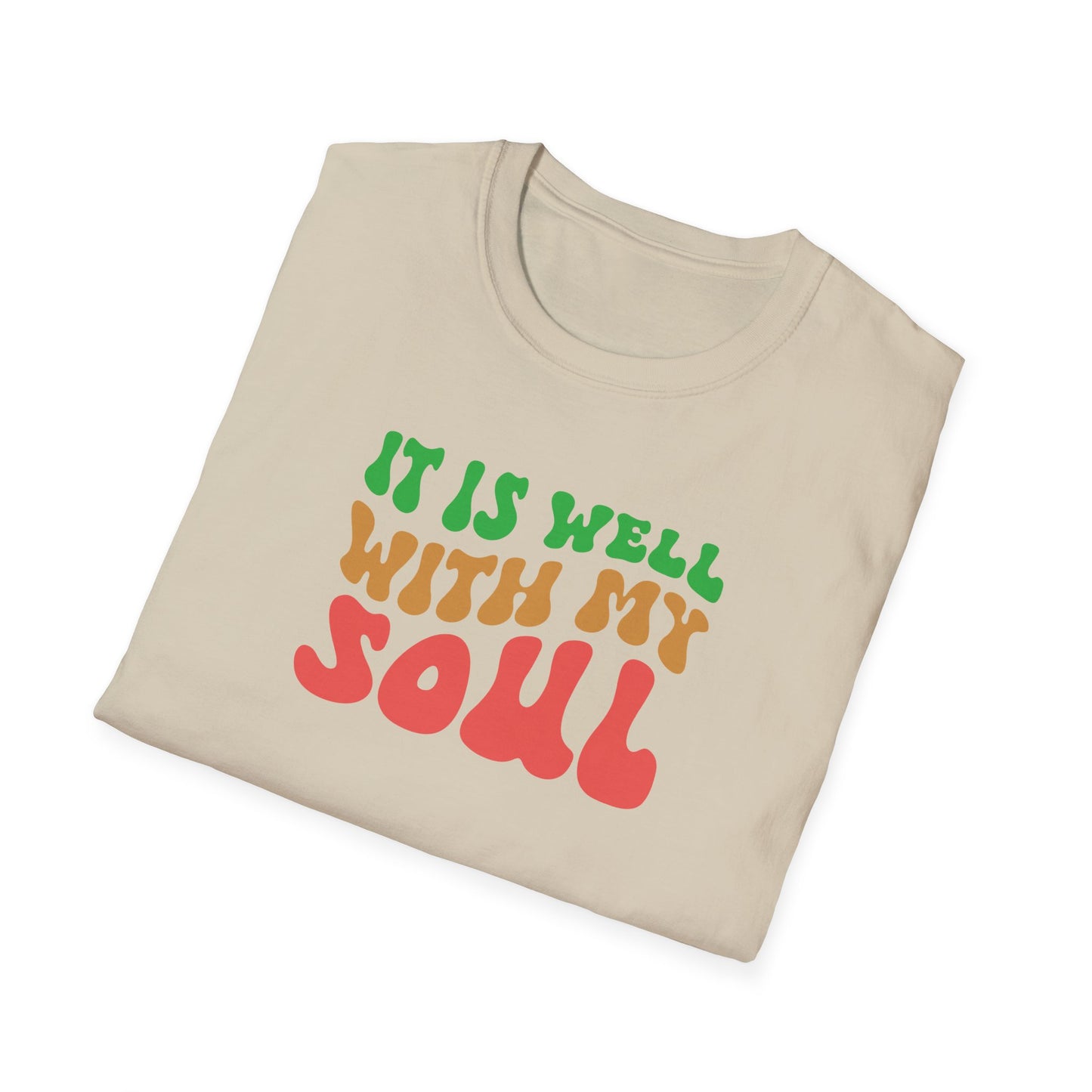 "It Is Well With My Soul" Front Print  Unisex Softstyle T-Shirt