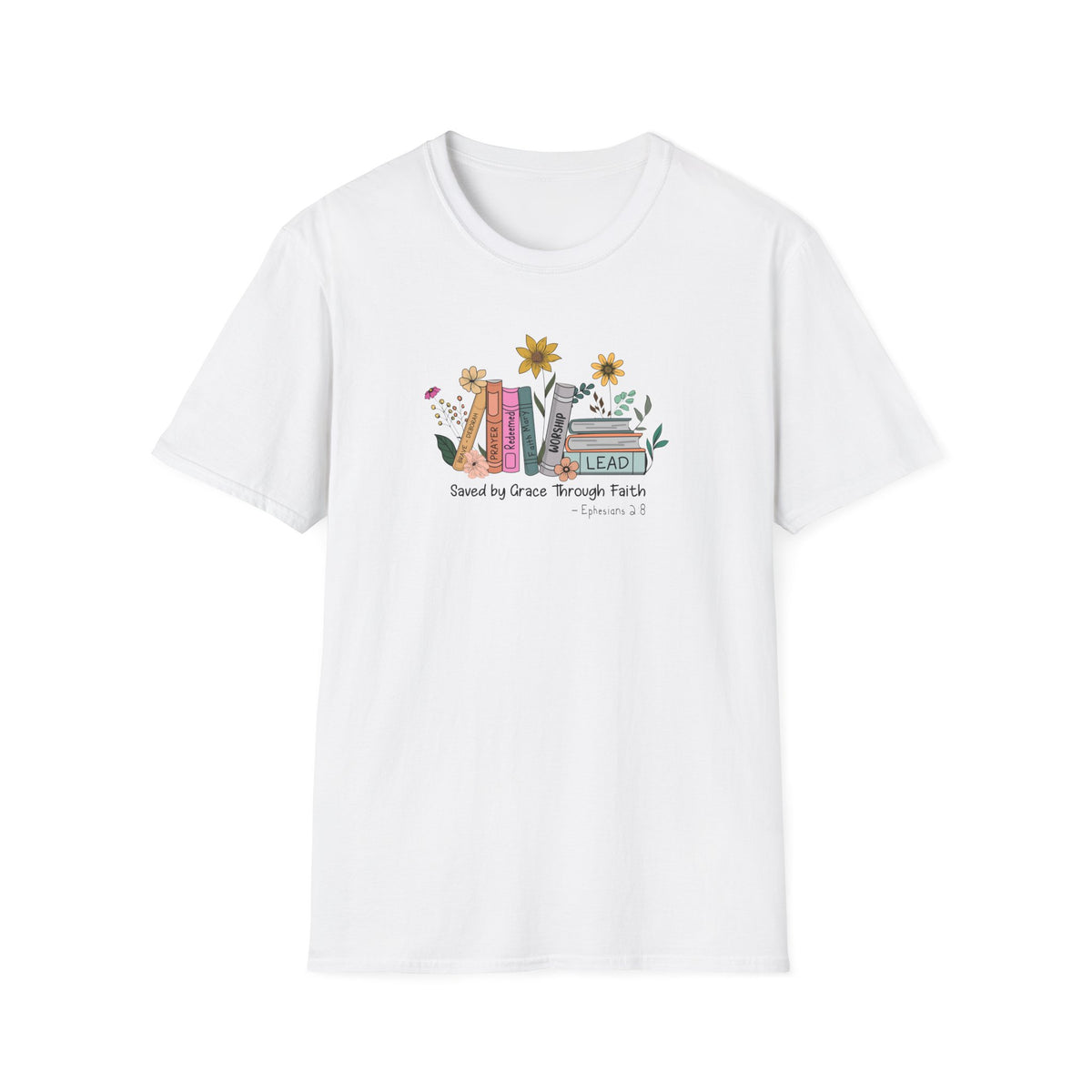 Flowers & Books Unisex Softstyle T-Shirt