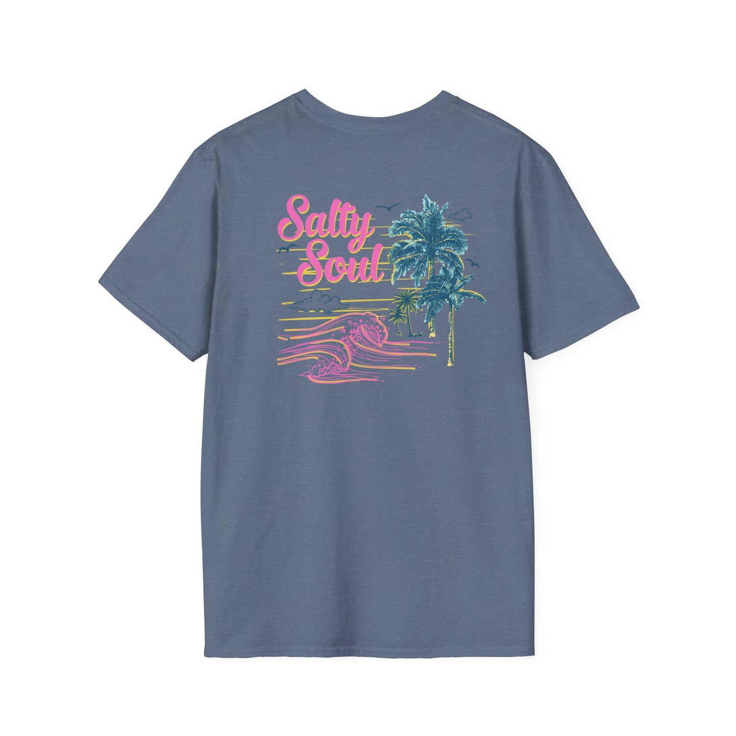 "Salty Soul" Back Print Unisex Softstyle T-Shirt