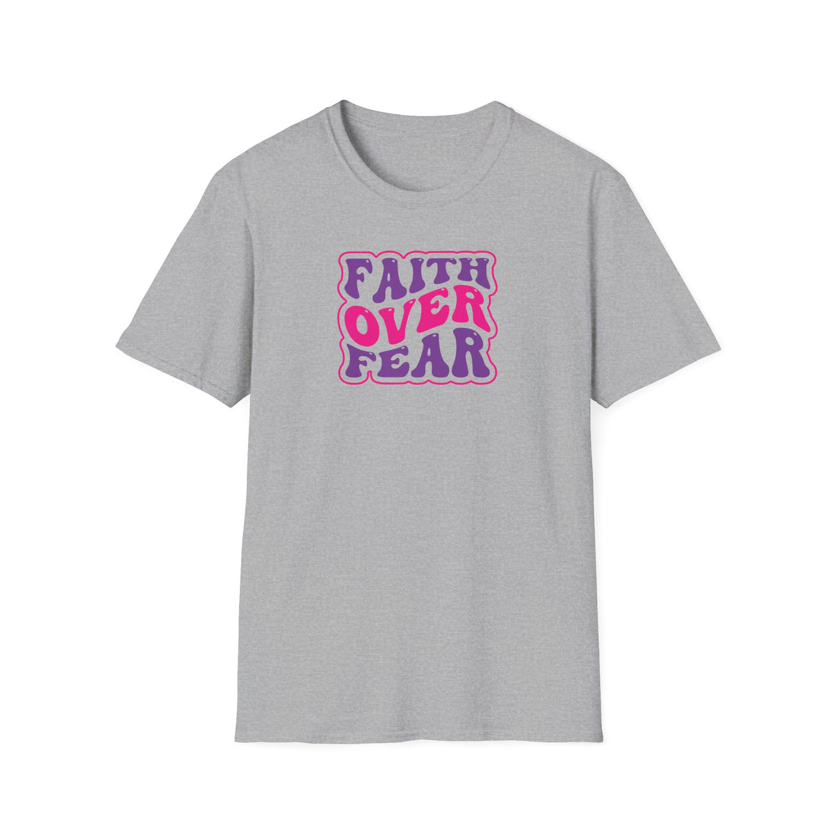 "Faith Over Fear" Groovy Unisex Softstyle T-Shirt