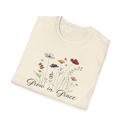 "Grow in Grace" Daisies - Unisex Softstyle T-Shirt