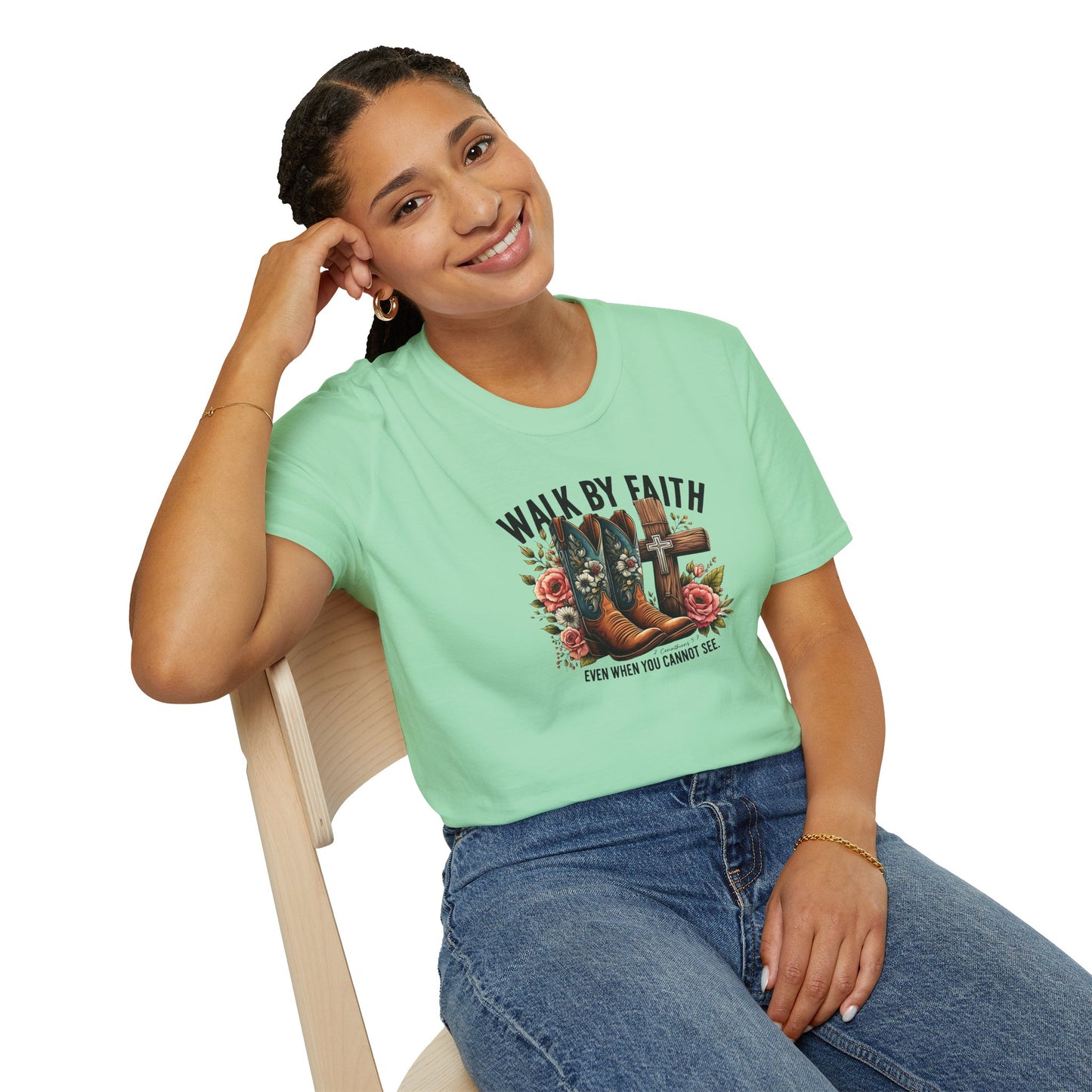 "Walk by Faith" Graphic T-Shirt for Faith-Loving Souls