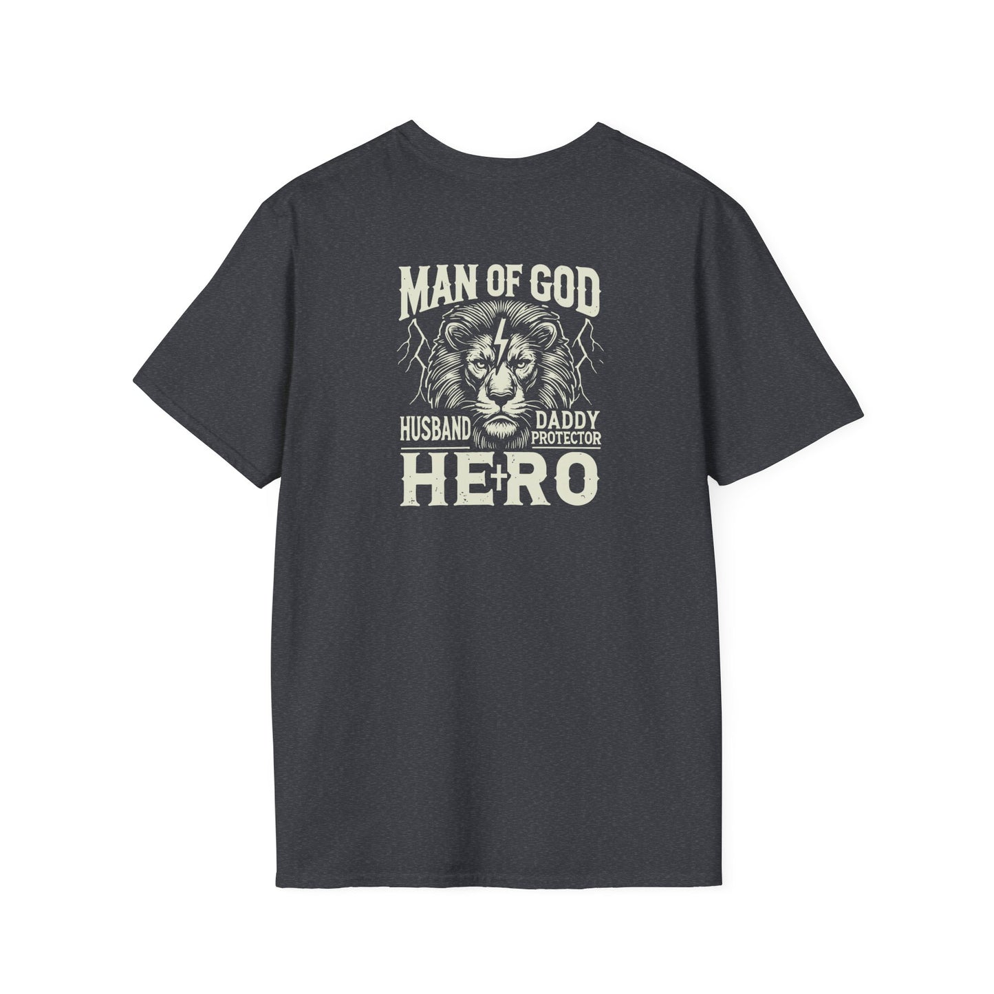 "Man of God Hero" Unisex Softstyle T-Shirt