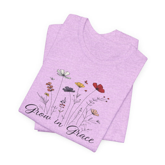 "Grow in Grace" Daisies - Unisex Softstyle T-Shirt