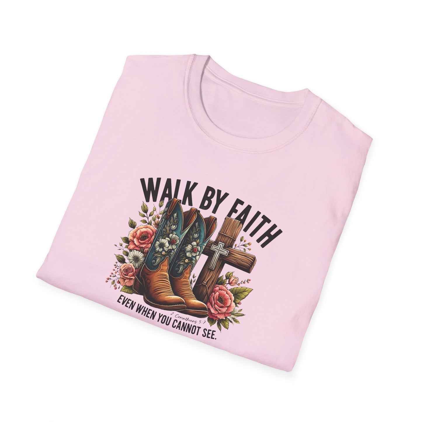 "Walk by Faith" Graphic T-Shirt for Faith-Loving Souls