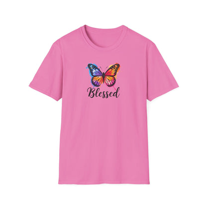 Color Splat Butterfly Unisex Softstyle T-Shirt