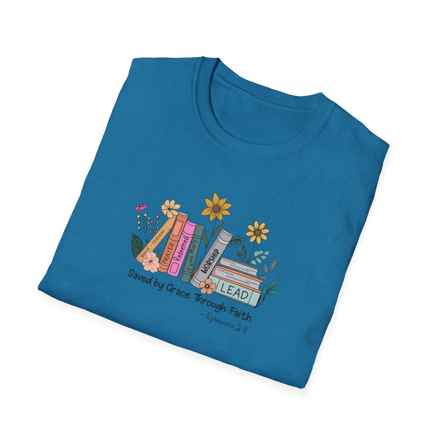 Flowers & Books Unisex Softstyle T-Shirt