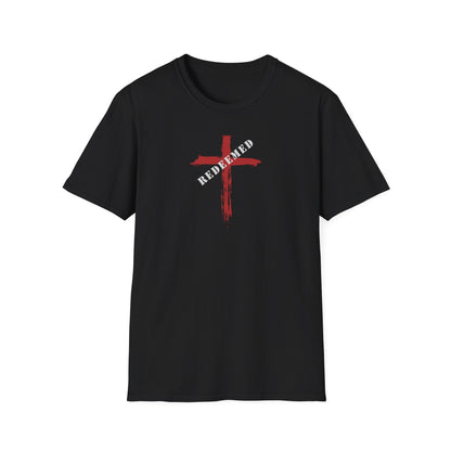 "Redeemed" Relays the message that God has paid the price for my sins through His Son's sacrifice Unisex Softstyle T-Shirt