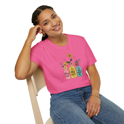 Jars of Flowers Unisex Softstyle T-Shirt