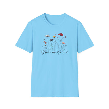 "Grow in Grace" Daisies - Unisex Softstyle T-Shirt