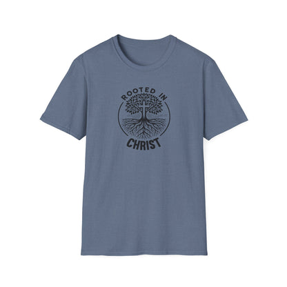 "Rooted In Christ" Front Print Unisex Softstyle T-Shirt