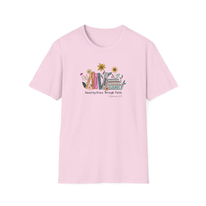 Flowers & Books Unisex Softstyle T-Shirt