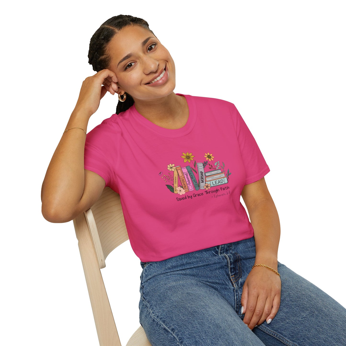 Flowers & Books Unisex Softstyle T-Shirt