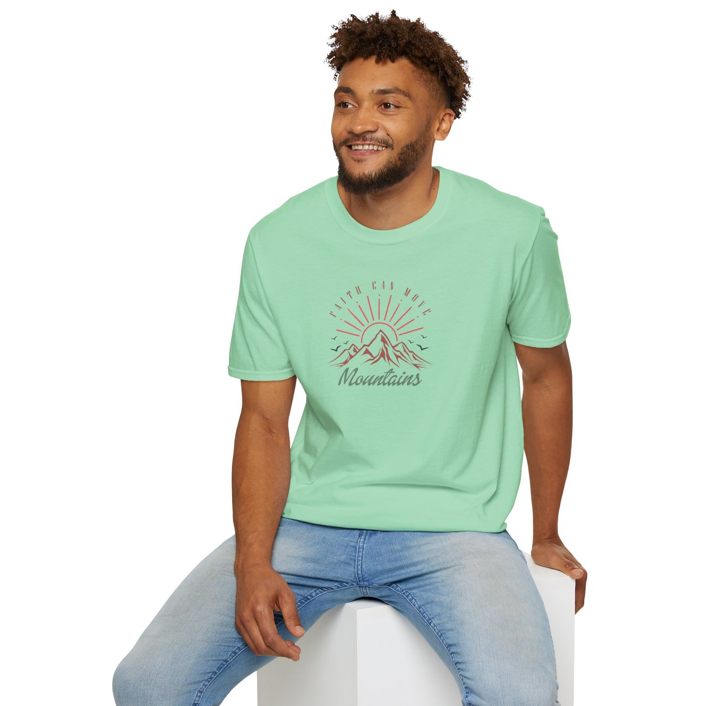 Faith Can Move Mountains D-3 Unisex Softstyle T-Shirt