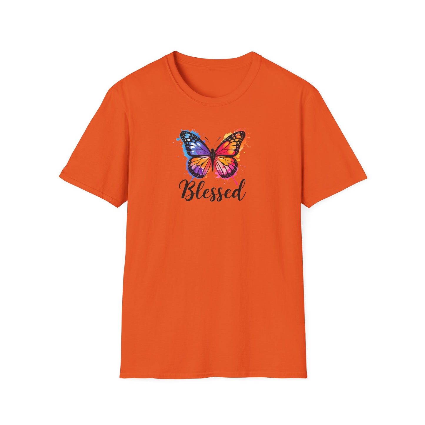 Color Splat Butterfly Unisex Softstyle T-Shirt