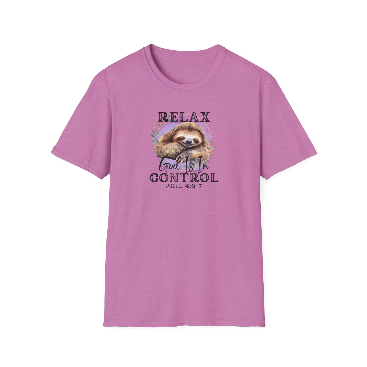 "Relax God is in Control" - Unisex Softstyle T-Shirt