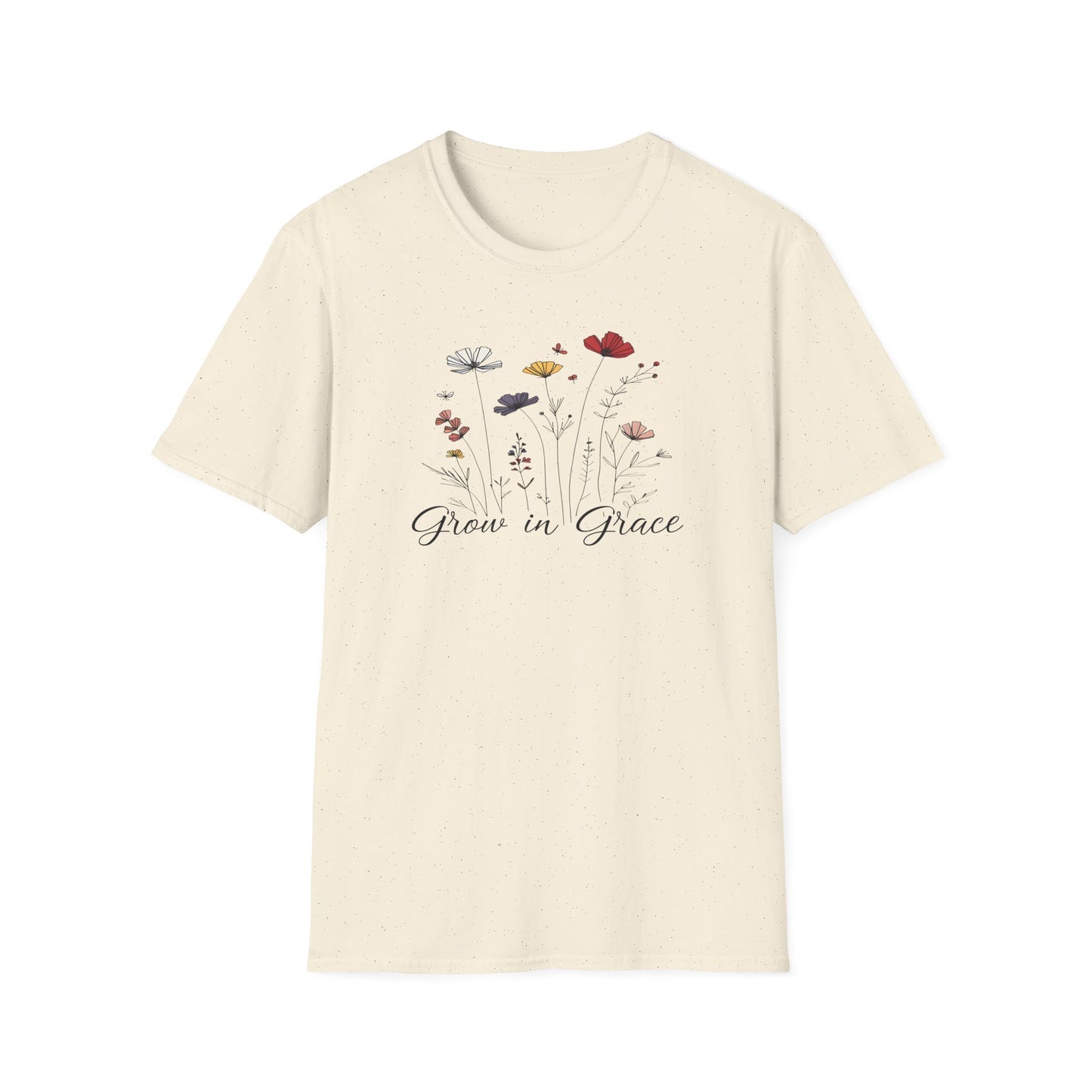 "Grow in Grace" Daisies - Unisex Softstyle T-Shirt