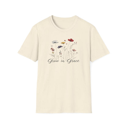 "Grow in Grace" Daisies - Unisex Softstyle T-Shirt