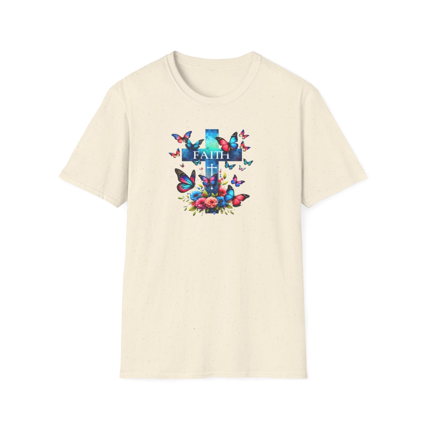 "Faith and Nature" -  Unisex T-Shirt - Christian, Butterfly Design
