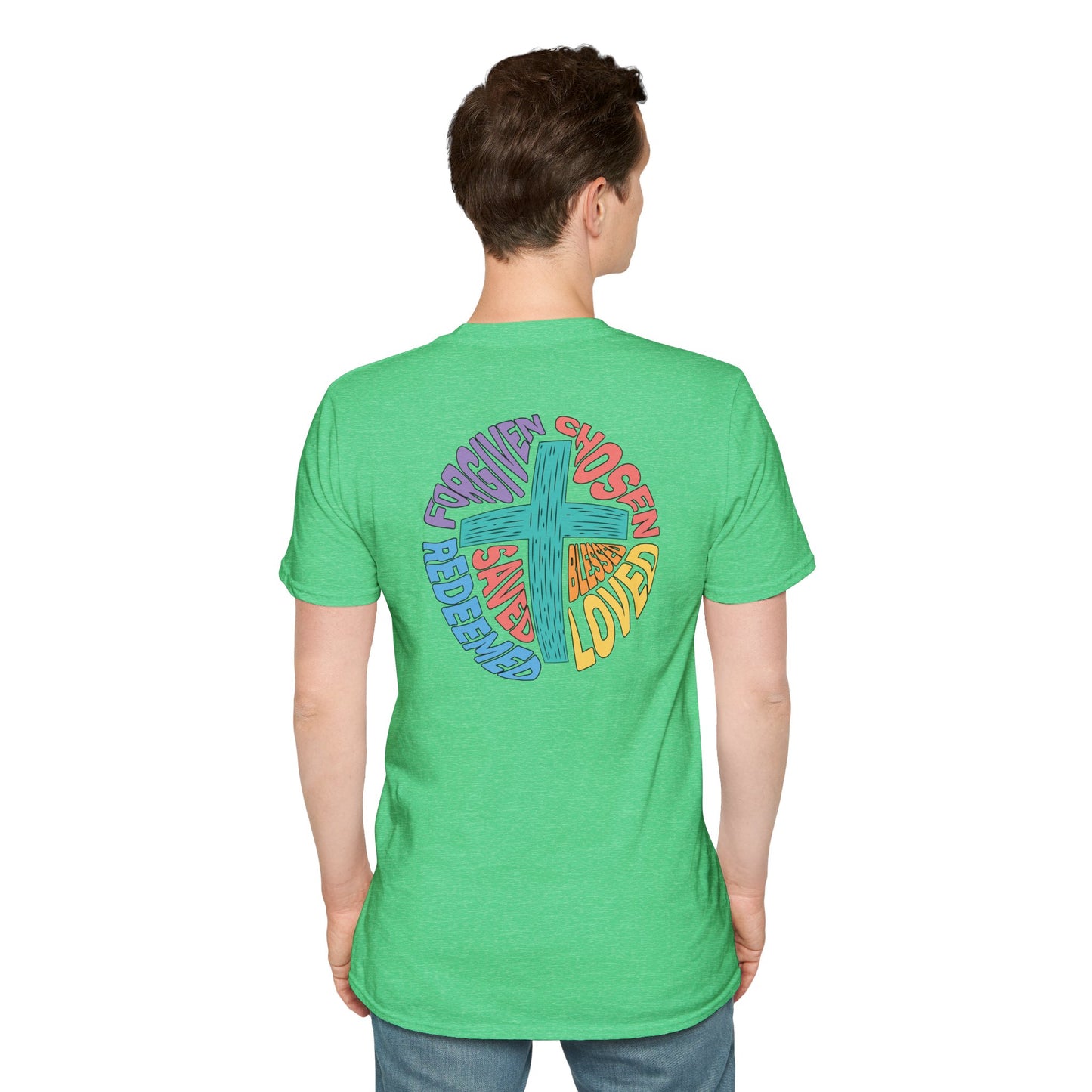 Retro Cross Circle - Unisex Softstyle T-Shirt