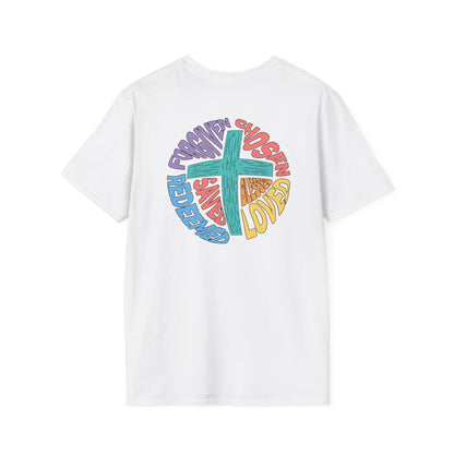 Retro Cross Circle - Unisex Softstyle T-Shirt