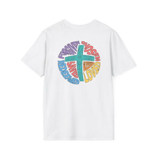 Retro Cross Circle - Unisex Softstyle T-Shirt