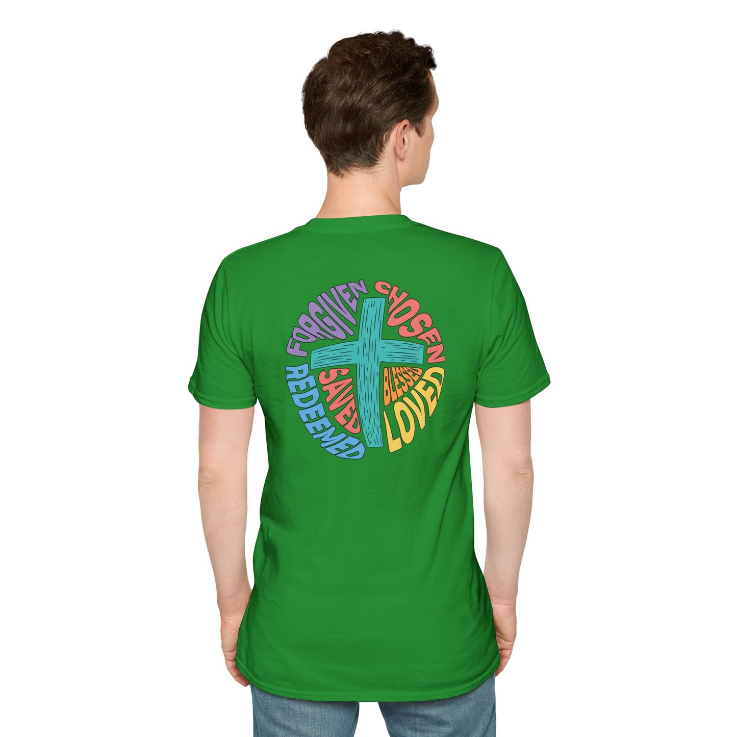 Retro Cross Circle - Unisex Softstyle T-Shirt