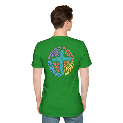 Retro Cross Circle - Unisex Softstyle T-Shirt
